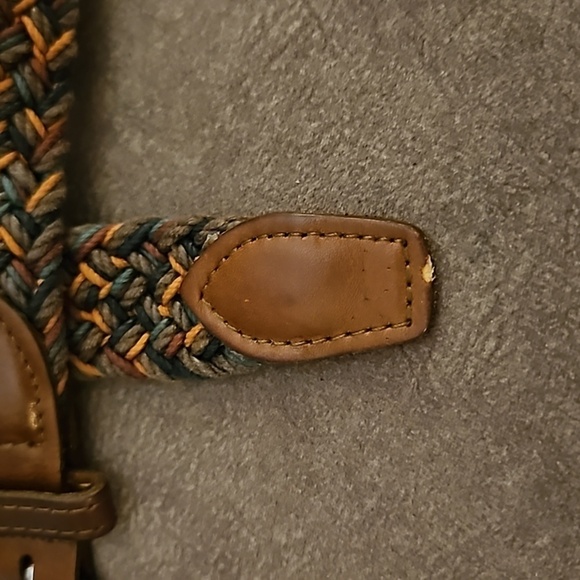 VTG Woven Faux Leather Boho Unisex Braided Belt Medium/Large - Picture 4 of 9